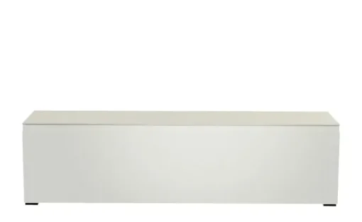 TV Board Nicolo Phono | Weiß, matt, Gleiter/ Schwarz
