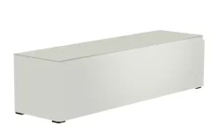 TV Board Nicolo Phono | Weiß, matt, Gleiter/ Schwarz