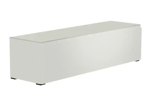 TV Board Nicolo Phono | Weiß, matt, Gleiter/ Schwarz