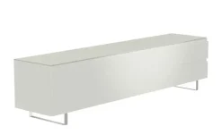 TV Board Nicolo Phono | Weiß, matt, Kufen/ Alufarben