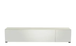 TV Board Nicolo Phono | Weiß, matt, Gleiter/ Schwarz