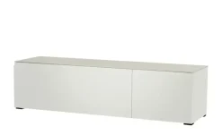 TV Board Nicolo Phono | Weiß, matt, Gleiter/ Schwarz