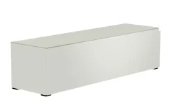 TV Board Nicolo Phono | Weiß, matt, Gleiter/ Schwarz