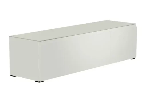 TV Board Nicolo Phono | Weiß, matt, Gleiter/ Schwarz