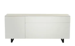 TV Board Nicolo Phono | Weiß, matt, Kufen/ Schwarz