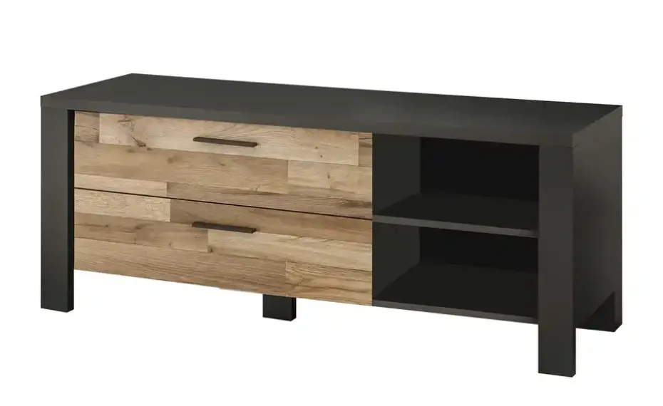 TV-Lowboard Dallas | Graphit, Eiche (Nachbildung)