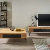 TV-Lowboard Enego | Wildeiche, Schwarz | Möbel Höffner