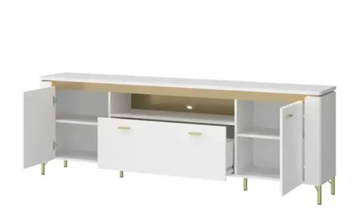 TV-Lowboard mit Softclose Losini | Weiß | Möbel Höffner