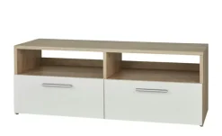 TV-Lowboard Rana | Weiß, Eiche Sonoma (Nachbildung)