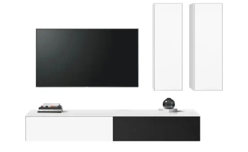 TV-Lowboard Stream Premium | Weiß, Schwarz | Höffner