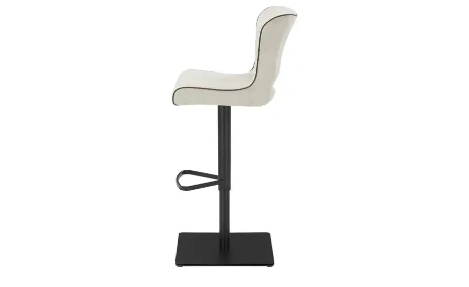 uno Barhocker in meliertem Webstoff Guido | Beige