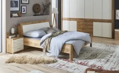 uno Bettanlage Keva | Bettgestell mit Nachtkommoden und Beleuchtung, 160 cm