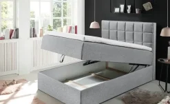 uno Boxbett mit Bettkasten Alaska  | Grau, 120 cm