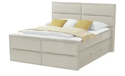 uno Boxspringbett mit Bettkasten Crocco | Beige, 140 cm