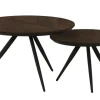 uno Couchtisch 2er-Set Hayley | Mango (Nachbildung), Dunkelbraun