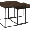 uno Couchtisch 2er-Set Simon | Mango (Nachbildung), Dunkelbraun