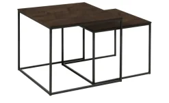 uno Couchtisch 2er-Set Simon | Mango (Nachbildung), Dunkelbraun