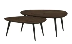 uno Couchtisch 2er-Set XL Dortmund | Mango (Nachbildung), Dunkelbraun