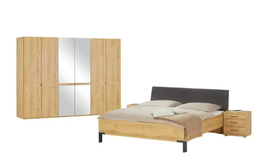 uno Drehtürenschrank, 6-türig mit Spiegeltüren Caballo