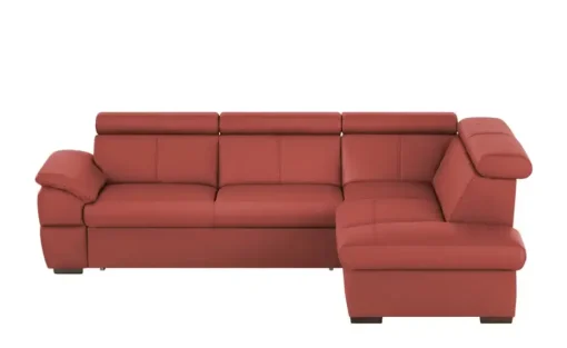 uno Ecksofa aus Echtleder Town | Rot, rechts | Höffner