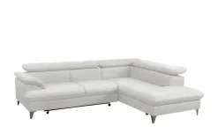 uno Ecksofa aus Kunstleder David | Hellgrau, rechts