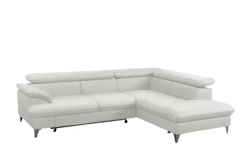 uno Ecksofa aus Kunstleder David | Hellgrau, rechts