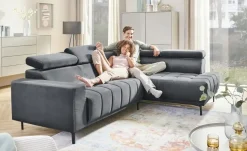 uno Ecksofa aus Mikrofaser Carrara | rechts | Höffner