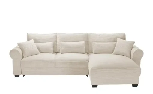 uno Ecksofa beidseitig montierbar Angelina groß | Creme