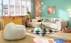 uno Ecksofa beidseitig montierbar London | Creme