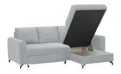 uno Ecksofa Cord Latina | Hellgrau, rechts | Höffner