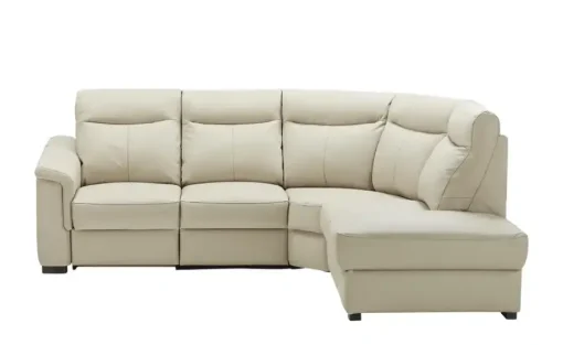 uno Ecksofa Leder und Kunstleder Barcelona | Beige, rechts