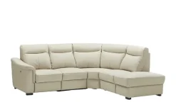 uno Ecksofa Leder und Kunstleder Barcelona | Beige, rechts