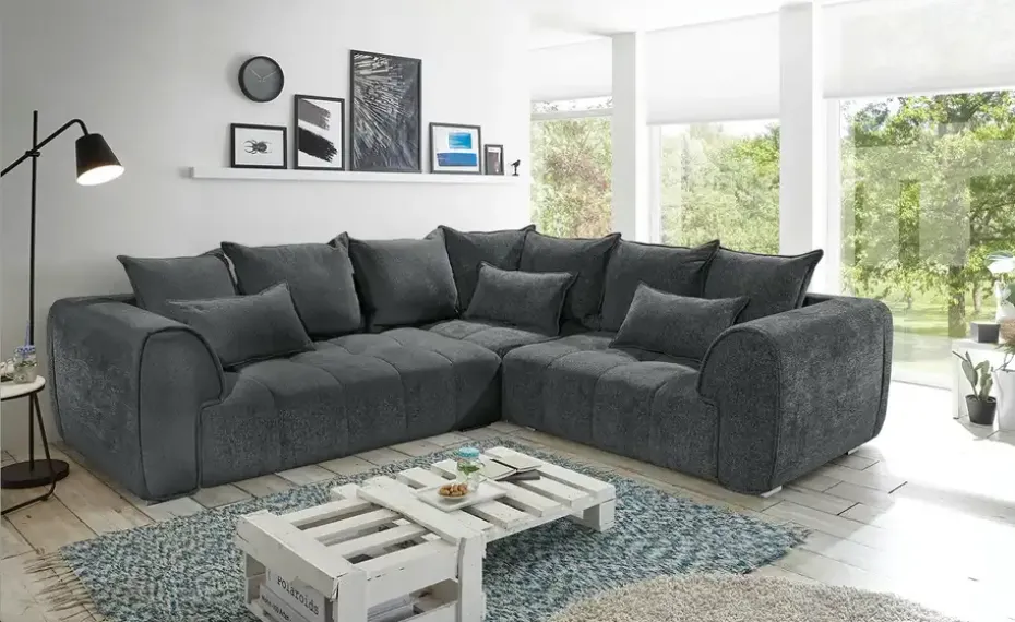 uno Ecksofa London | Anthrazit | Möbel Höffner