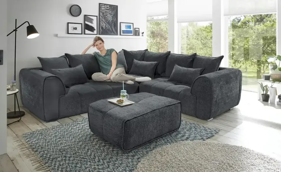 uno Ecksofa London | Anthrazit | Möbel Höffner