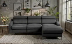 uno Ecksofa Malmo | Schwarz, rechts | Möbel Höffner