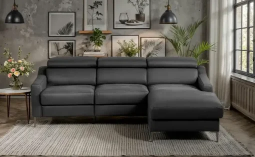 uno Ecksofa Malmo | Schwarz, rechts | Möbel Höffner