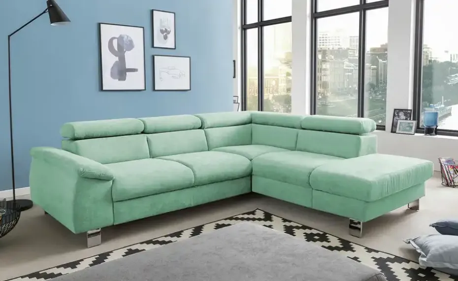 uno Ecksofa Micky | Türkis, rechts | Möbel Höffner