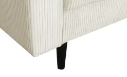 uno Ecksofa trendiger Cordstoff Livorno | Creme, Erweiterte Funktion