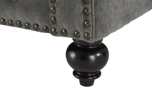 uno Einzelsofa Chesterfield Stoff | Grau, 3 | Höffner