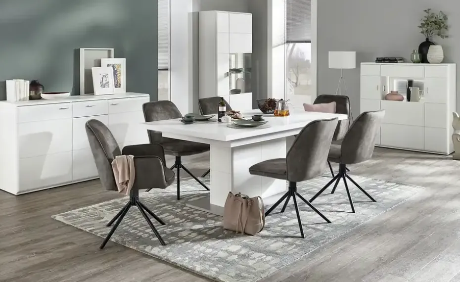 uno Esszimmerstuhl drehbar Ramina | Anthrazit, Armlehne, Drehfunktion