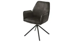 uno Esszimmerstuhl drehbar Ramina | Anthrazit, Armlehne, Drehfunktion