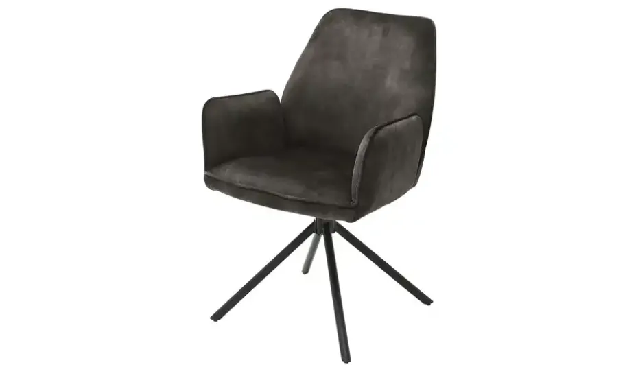 uno Esszimmerstuhl drehbar Ramina | Anthrazit, Armlehne, Drehfunktion