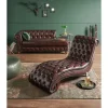 uno Recamiere Chesterfield | Dunkelbraun | Höffner