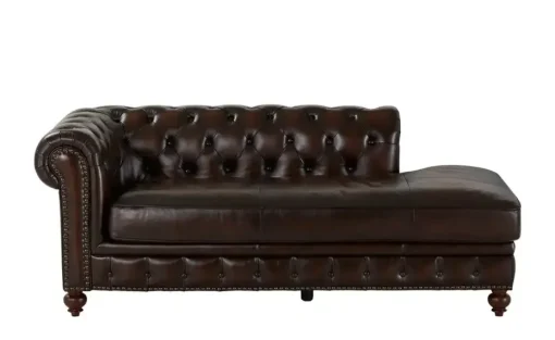 uno Recamiere Chesterfield | Dunkelbraun | Höffner