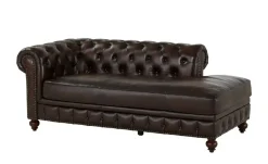 uno Recamiere Chesterfield | Dunkelbraun | Höffner