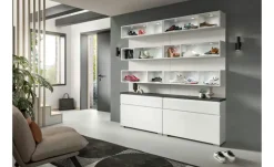 uno Schuhschrank 2 teilig | Ablageplatte Grau | Höffner