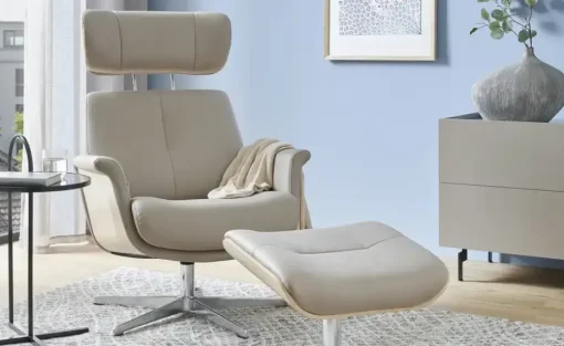 uno Sessel-Hocker-Set Arne | Grau | Möbel Höffner