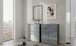 uno Sideboard Levi | Graphit, Silbergrau | Höffner