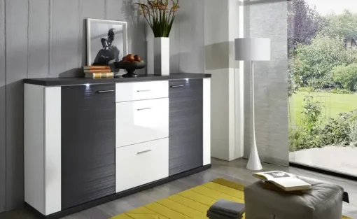 uno Sideboard  Titan | Weiß, Graphit | Möbel Höffner