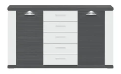uno Sideboard Titan | Weiß, Graphit | Möbel Höffner